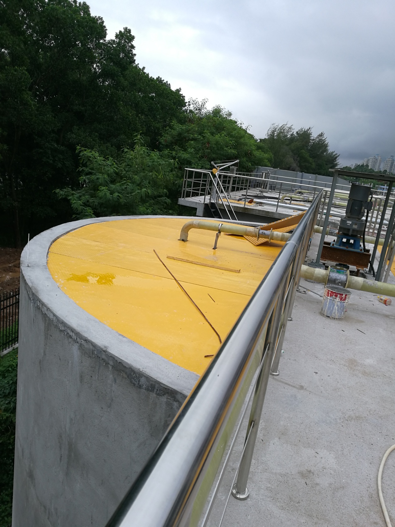 廣東深圳福田污水處理廠玻璃鋼格柵、蓋板安裝工程(圖4)